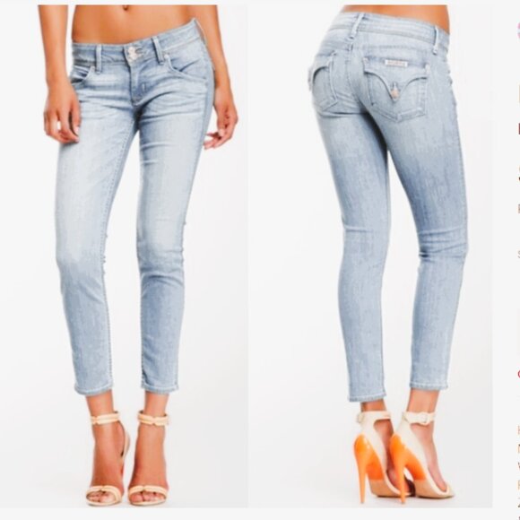 Hudson | Collin Mid Rise Skinny Jean cropped Back Flap Pockets | Size 30 Women's - Picture 1 of 12